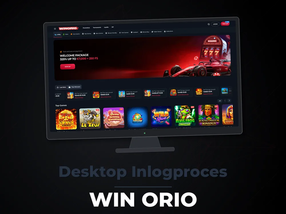 Win Orio - Desktop Inlogproces